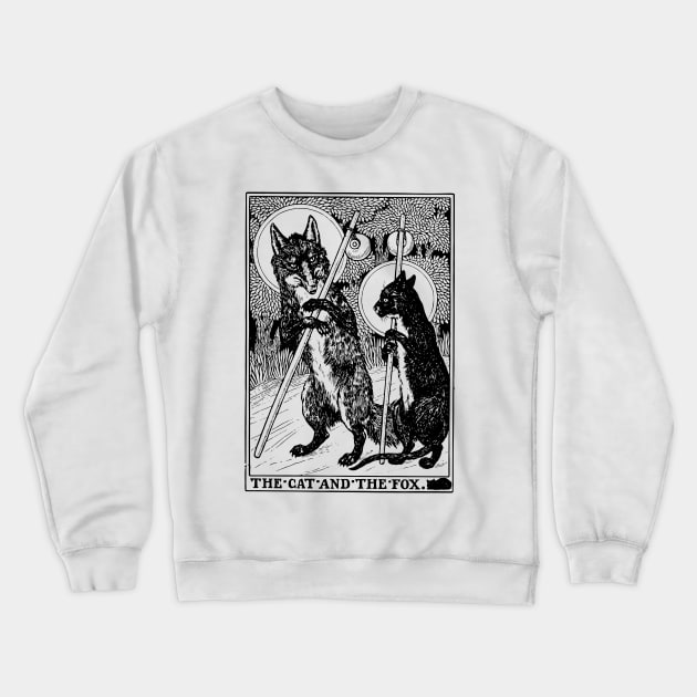 THE CAT AND THE FOX Crewneck Sweatshirt by TheCosmicTradingPost